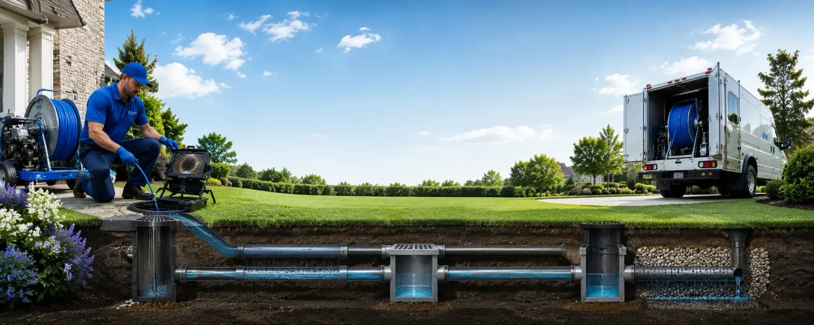 Outdoor drain cleaning information for La Monte, MO